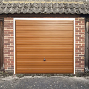 Garador Horizon Canopy Steel Up & Over Garage Door Finished in Golden Brown