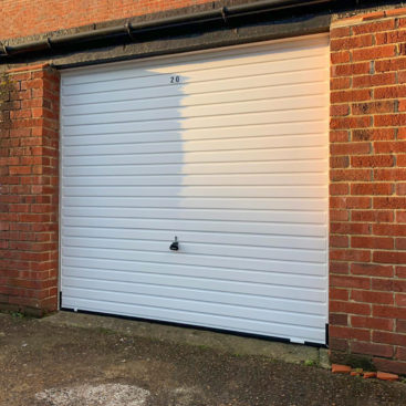 Garador Horizon Steel Up & Over Garage Door Finished in Traffic White