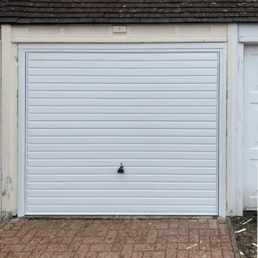 Garador Horizon Steel Up & Over Garage Door Finished in Traffic White