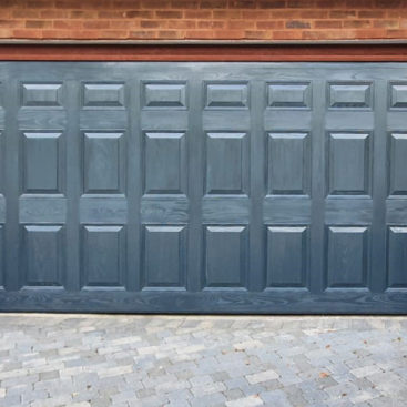 Garador Kenmore GRP Double Garage Door Finished In Anthracite Grey