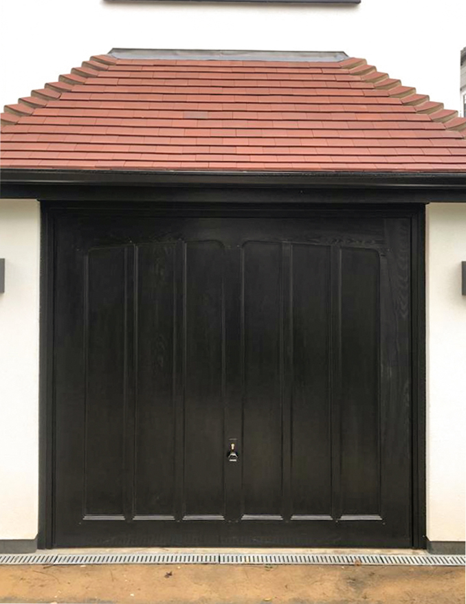 Garador Penshurst GRP Up & Over Garage Door Finished In Ebony Black