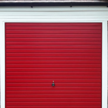 Garador Horizon Steel Up & Over Garage Door Finished in Ruby Red