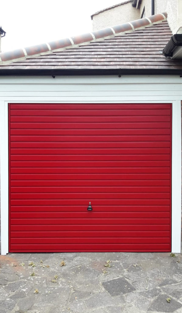 Garador Horizon Steel Up & Over Garage Door Finished in Ruby Red