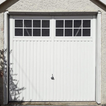 Garador Salisbury Up & Over Canopy Garage Door Finished in Traffic White