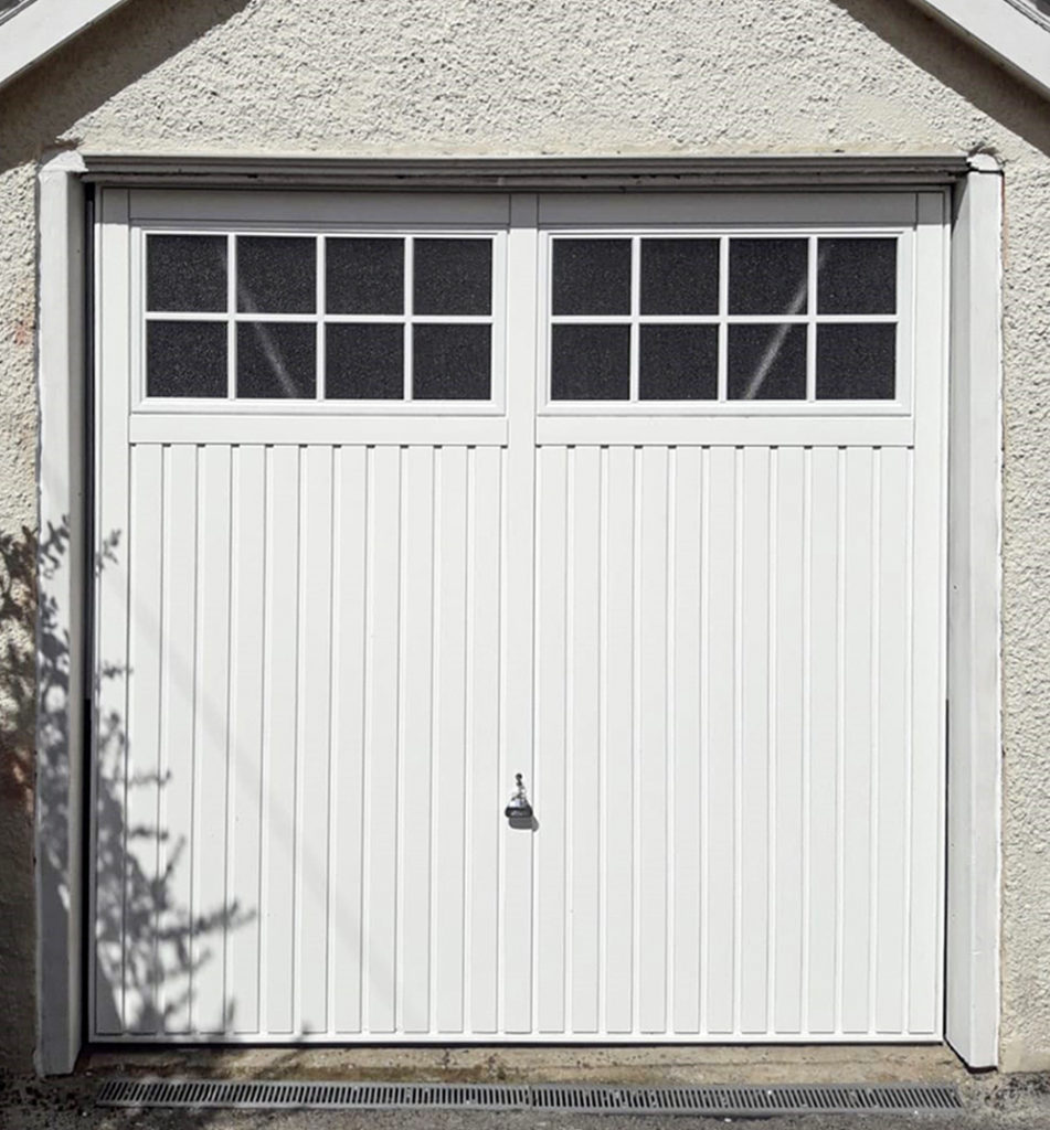 Garador Salisbury Up & Over Canopy Garage Door Finished in Traffic White