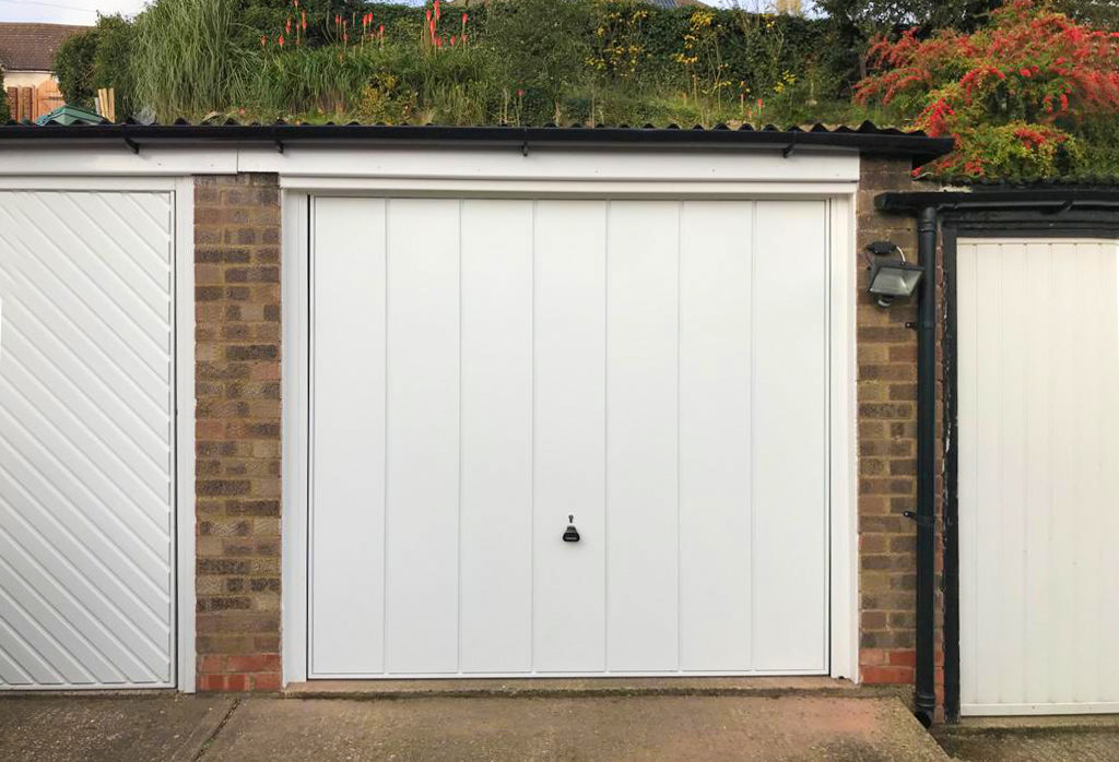 Garador Windsor Canopy Up & Over Garage Door Finished in White