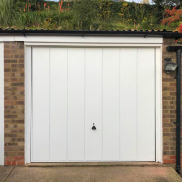 Garador Windsor Canopy Up & Over Garage Door Finished in White