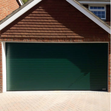 Hormann RollMatic Roller Garage Door Finished In Moss Green