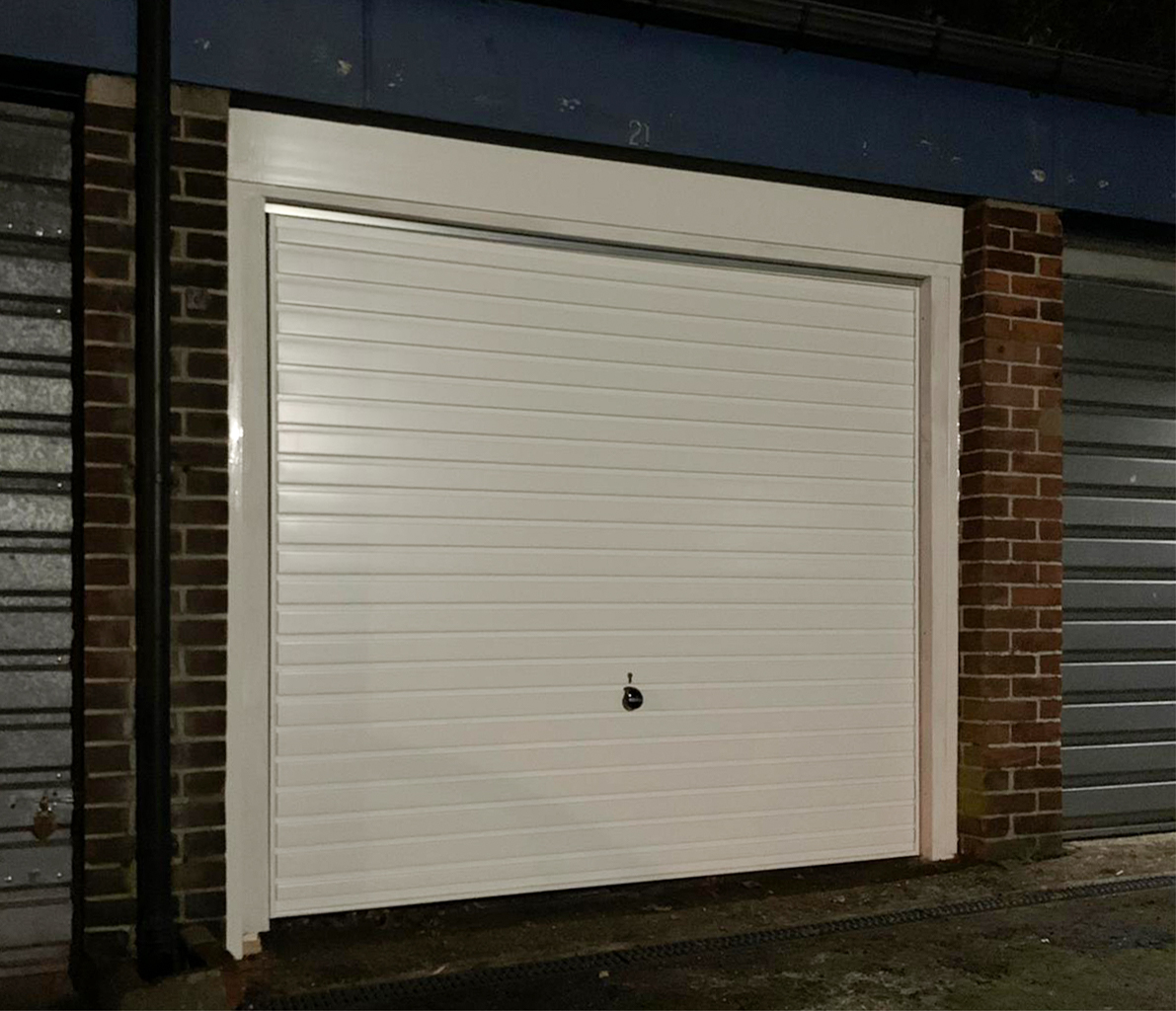 Hormann 2002 Steel Up & Over Horizontal Garage Door Finished in White