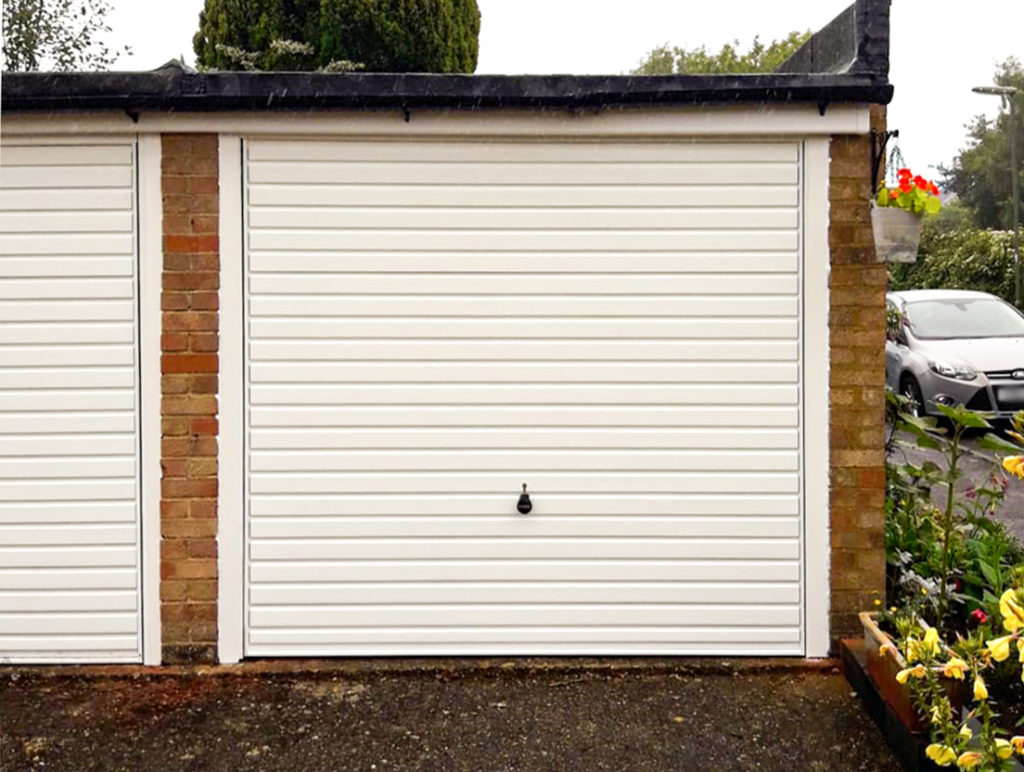 Hormann 2002 Steel Up & Over Horizontal Garage Door Finished in White