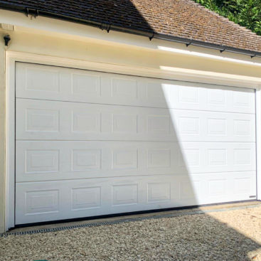 Hormann LPU42 Georgian Panelled Insulated Double Sectional Garage Door Finished in White