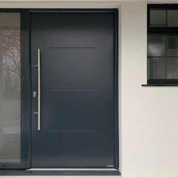 Hormann TPS 46 Entrance Door With Side Element Finished in Anthracite Grey