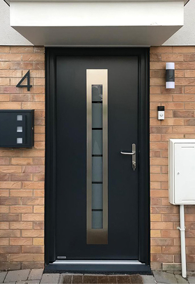 Hörmann Thermo46 Entrance Door, Finished in Anthracite Grey