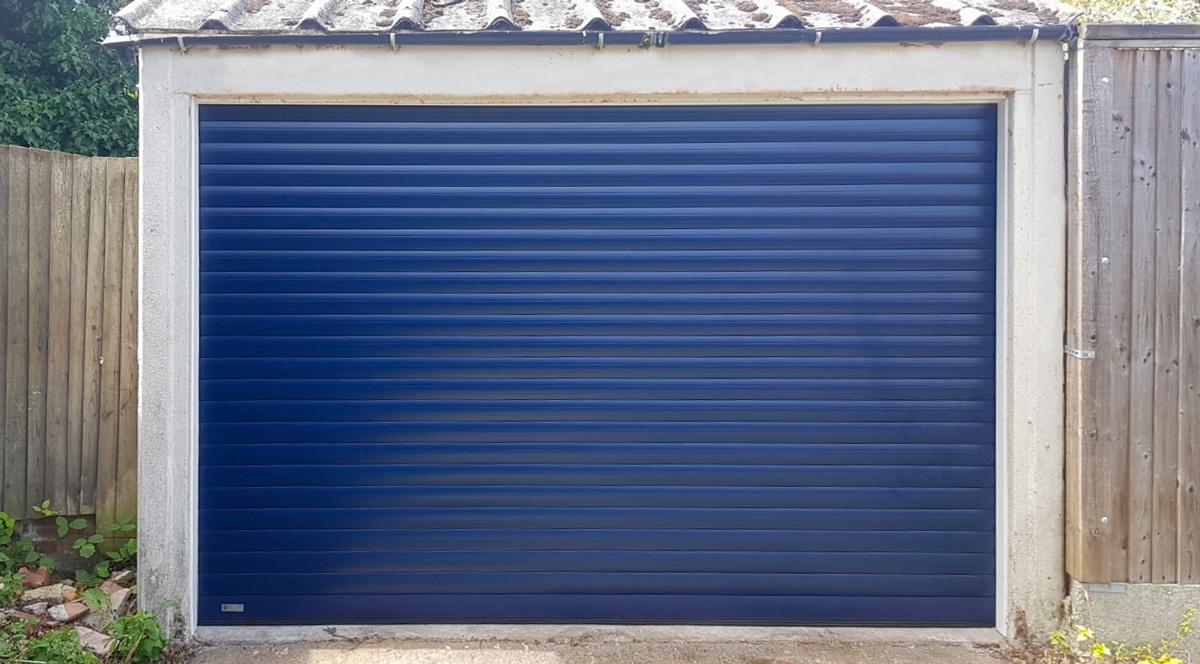 SWS SeceuroGlide Roller Garage Door in Navy Blue