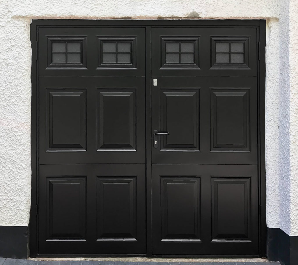 Garador Beaumont Steel Framed Side-Hinged Garage Door in Black