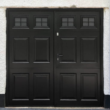 Garador Beaumont Steel Framed Side-Hinged Garage Door in Black