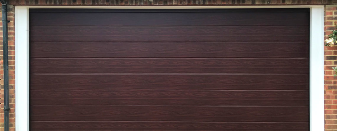 Access Garage Doors Hormann Lpu42 M Ribbed In Rosewood Decograin