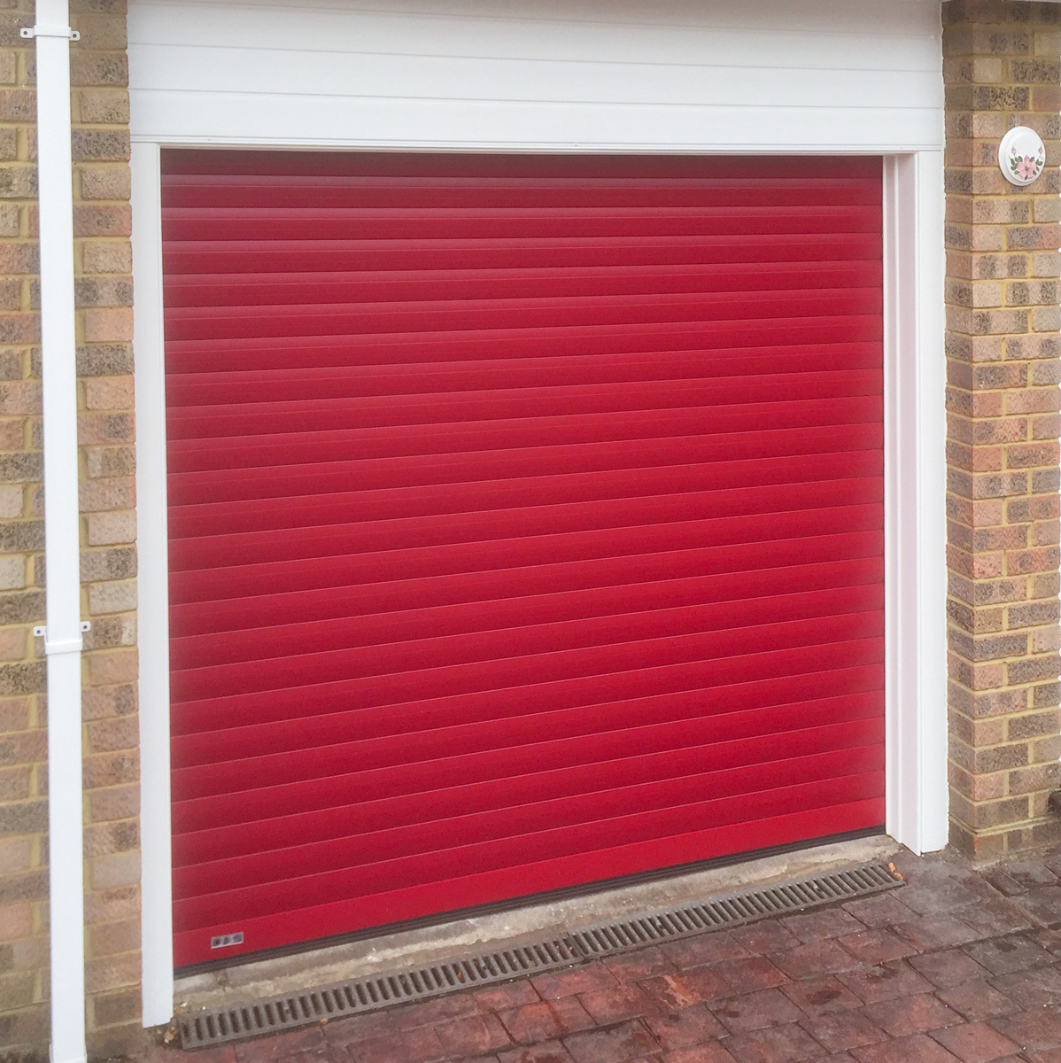 Seceuroglide Roller Garage Door in Ruby Red