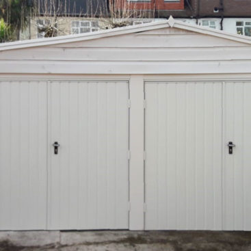 Fort Vertically Ribbed, Side-Hinged Garage Doors