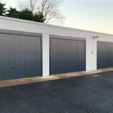 Garador Carlton Canopy Garage doors in Anthracite Grey