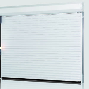 Hormann Rollmatic, Horizontally Ribbed in Traffic White RAL9016