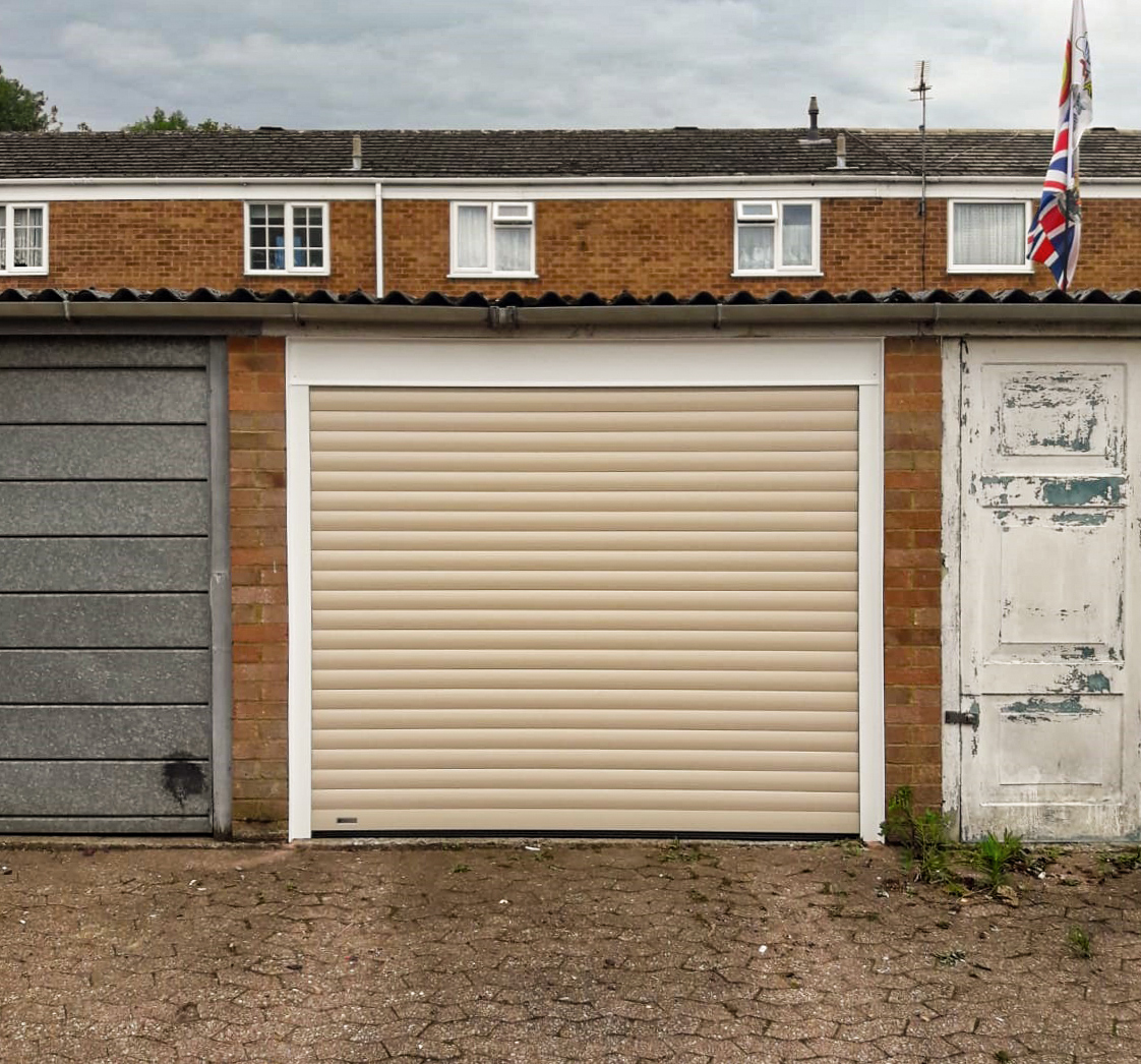 SWS SeceuroGlide Insulated Roller Garage Door Finished in Beige