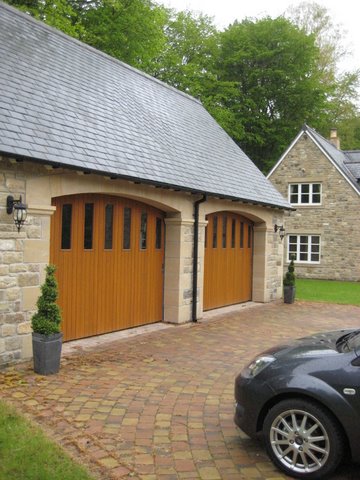 Round the Corner Sliding Wooden Garage Door