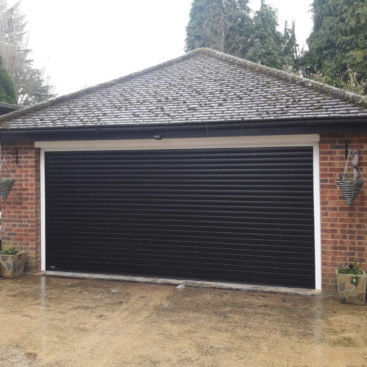 SWS SeceuroGlide Double Classic Insulated Roller Garage Door Finished in Black