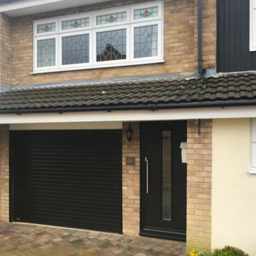 SWS SeceuroGlide Automated Roller Garage Door Finished in Black