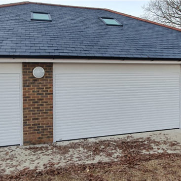 SWS SeceuroGlide Insulated Roller Garage Doors Finished in White
