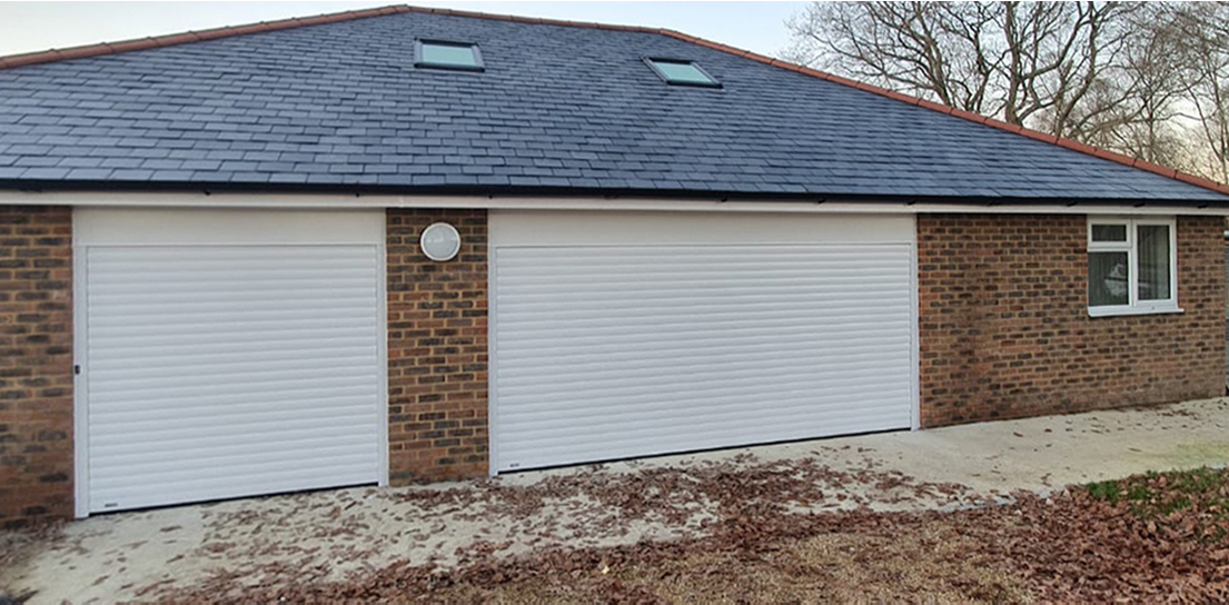 SWS SeceuroGlide Insulated Roller Garage Doors Finished in White