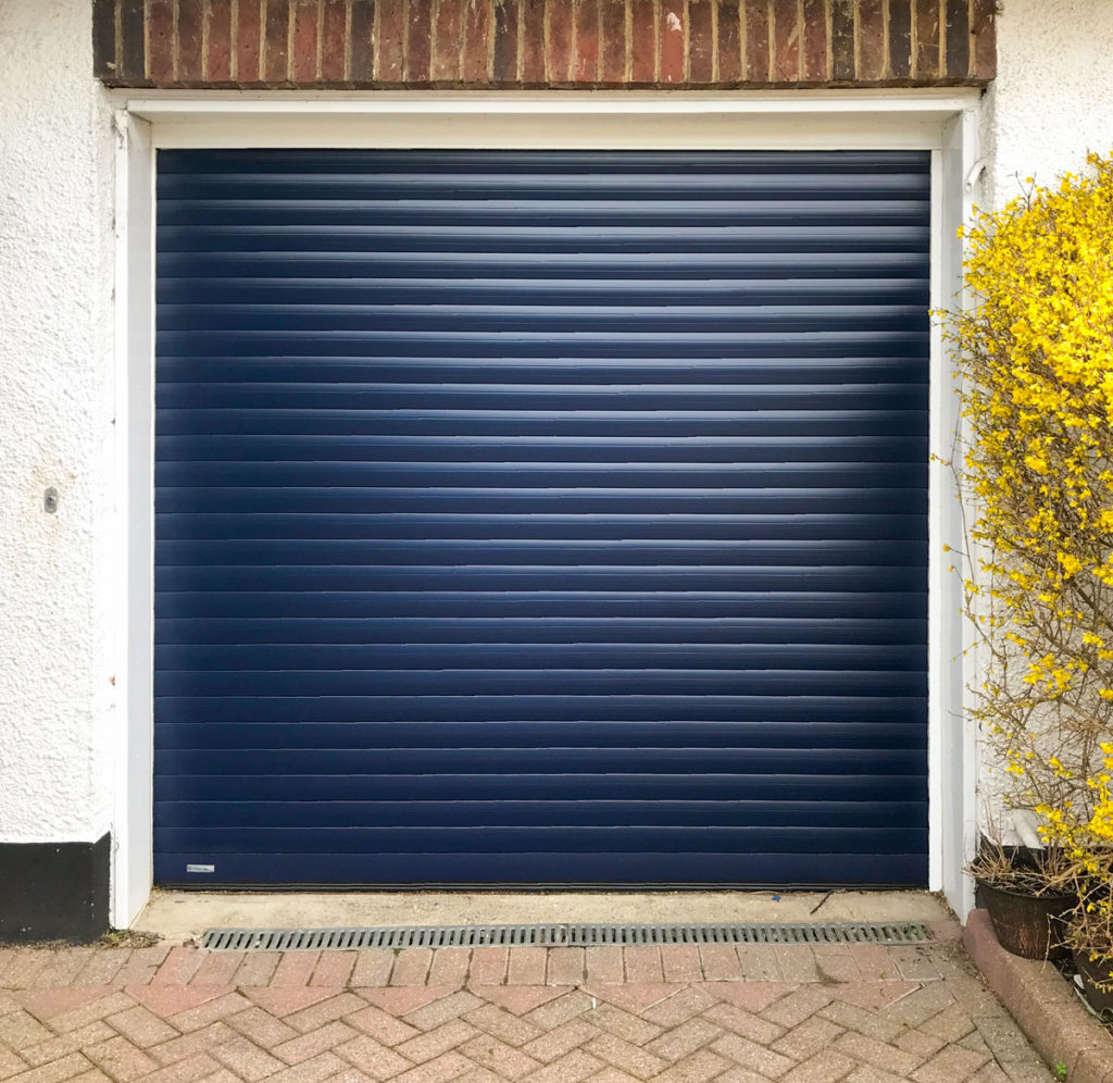 SWS Seceuroglide Classic Roller Garage Door in Navy Blue