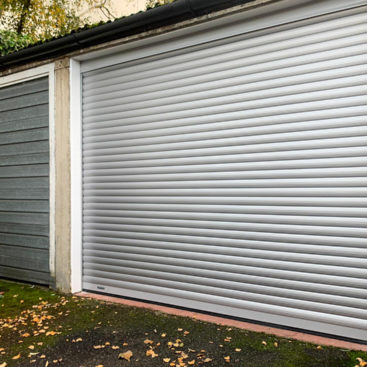 SWS SeceuroGlide Compact Roller Garage Door Finished in Silver