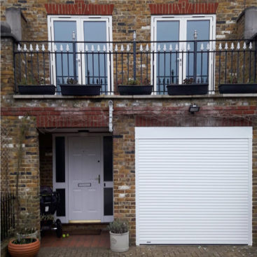 SeceuroGlide Compact Insulated Roller Garage Door finished In White.