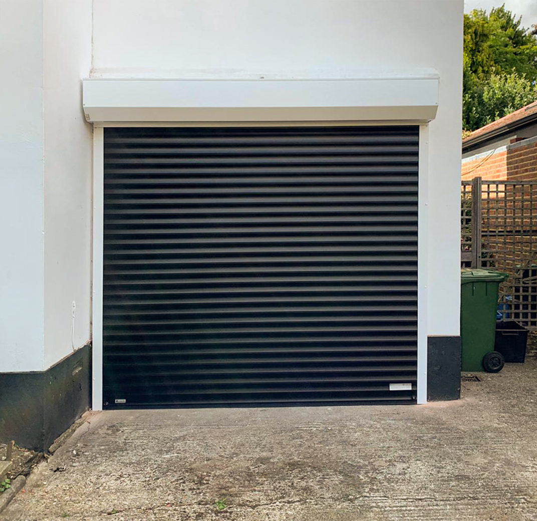 SWS SeceuroGlide Insulated Roller Garage Door Finished in Black