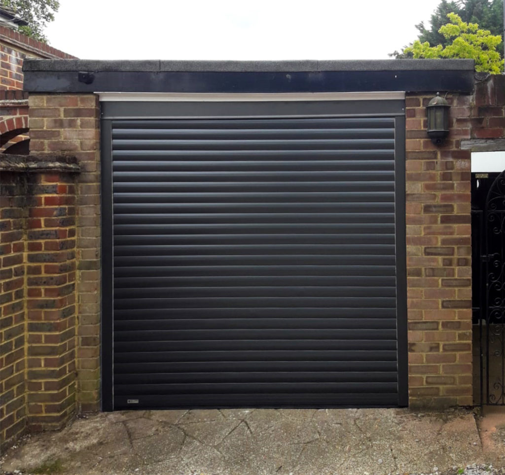 SWS SeceuroGlide Insulated Roller Garage Door Finished in Black