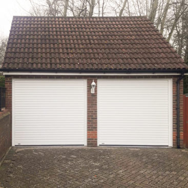 Insulated Roller Garage Doors Finished in White