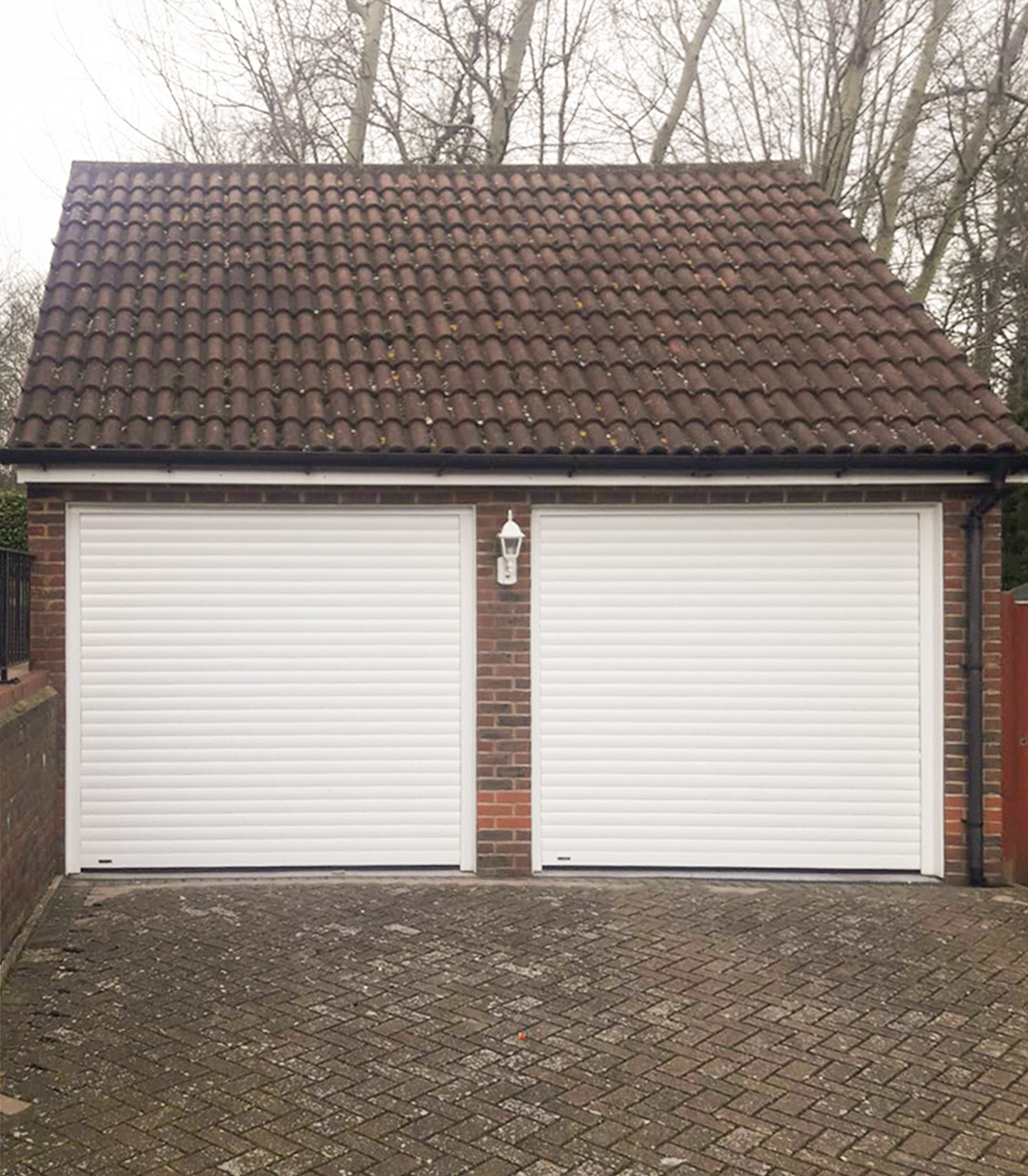 Insulated Roller Garage Doors Finished in White