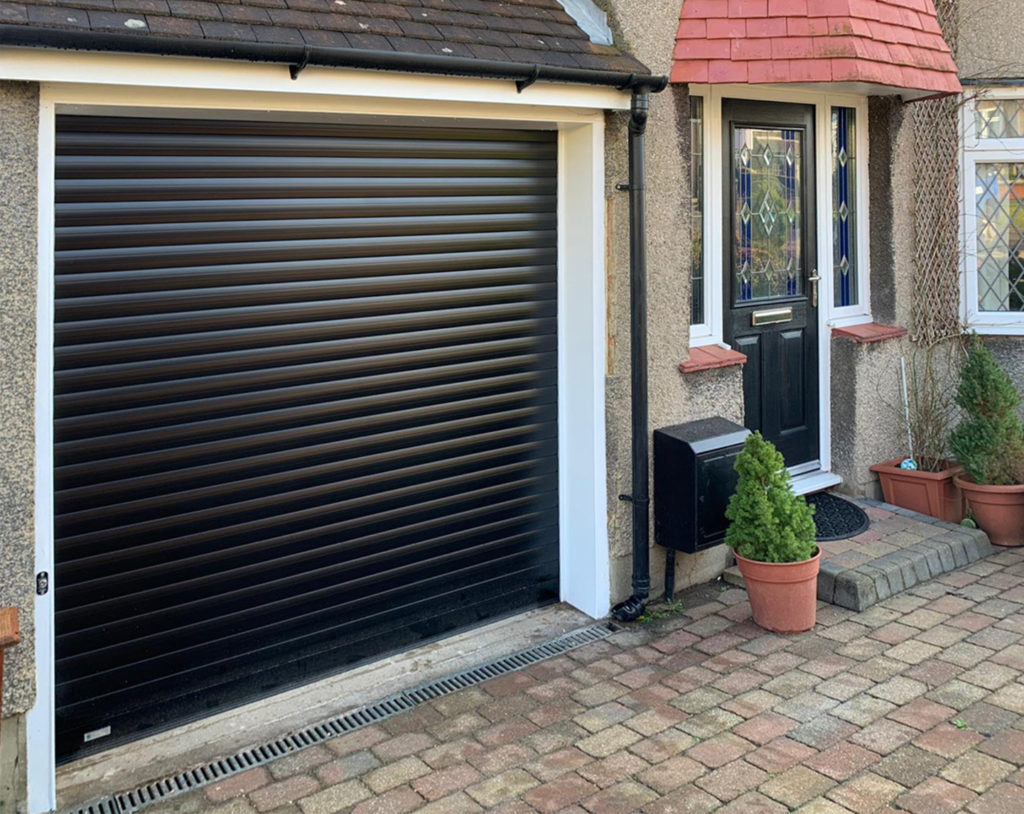 SWS SeceuroGlide Roller Garage Door Finished in Black