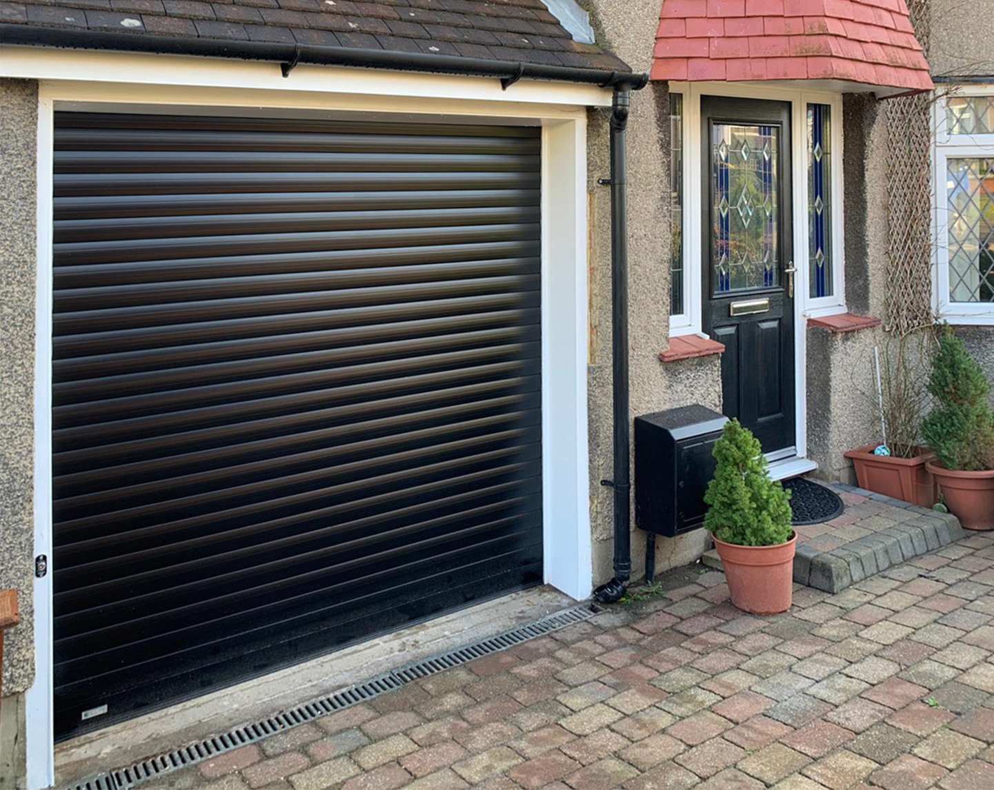 SWS SeceuroGlide Roller Garage Door Finished in Black