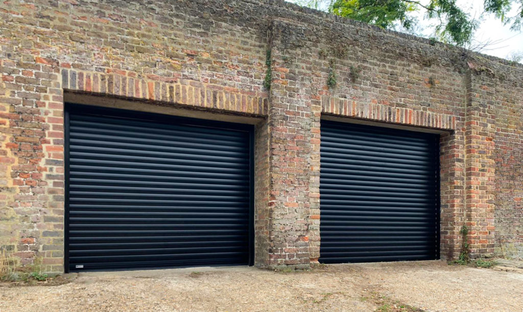 2x SWS SeceuroGlide Original Insulated Roller Garage Doors Finished in Black