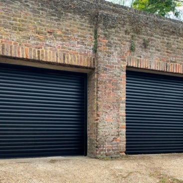 2x SWS SeceuroGlide Original Insulated Roller Garage Doors Finished in Black