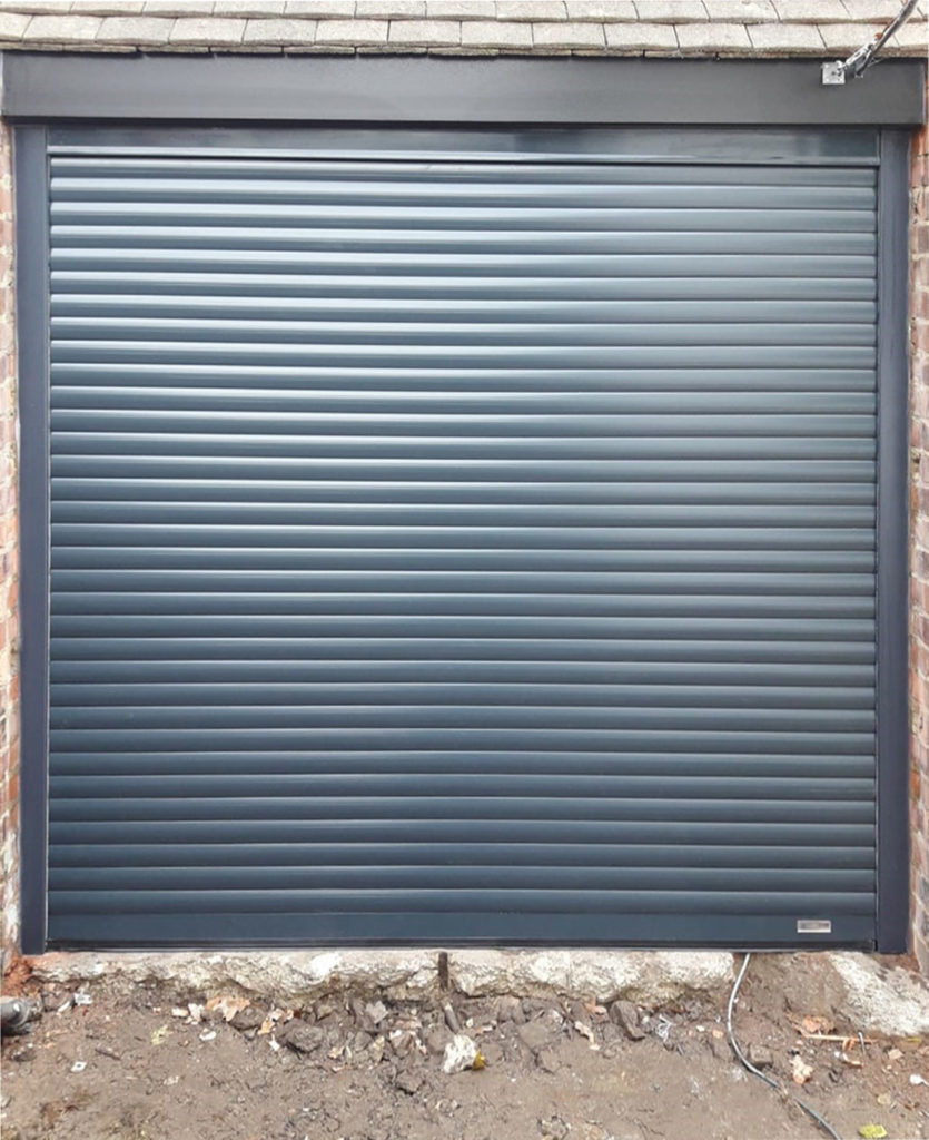 SWS SeceuroGlide Compact Roller Garage Door Finished in Anthracite Grey & Installed In Shirley By Our Croydon Branch.