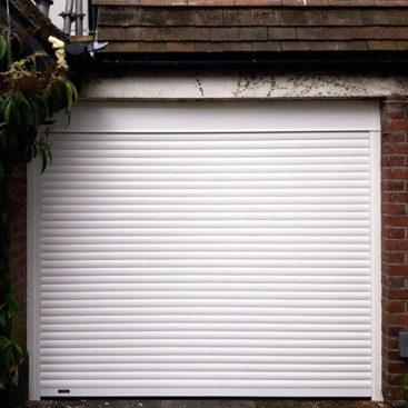 SWS SeceuroGlide Compact Roller Garage Door Finished in Traffic White