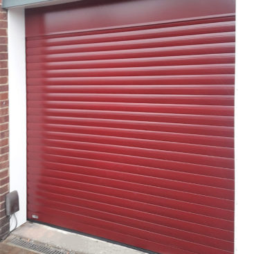 SeceuroGlide Roller Garage Door In Wine Red