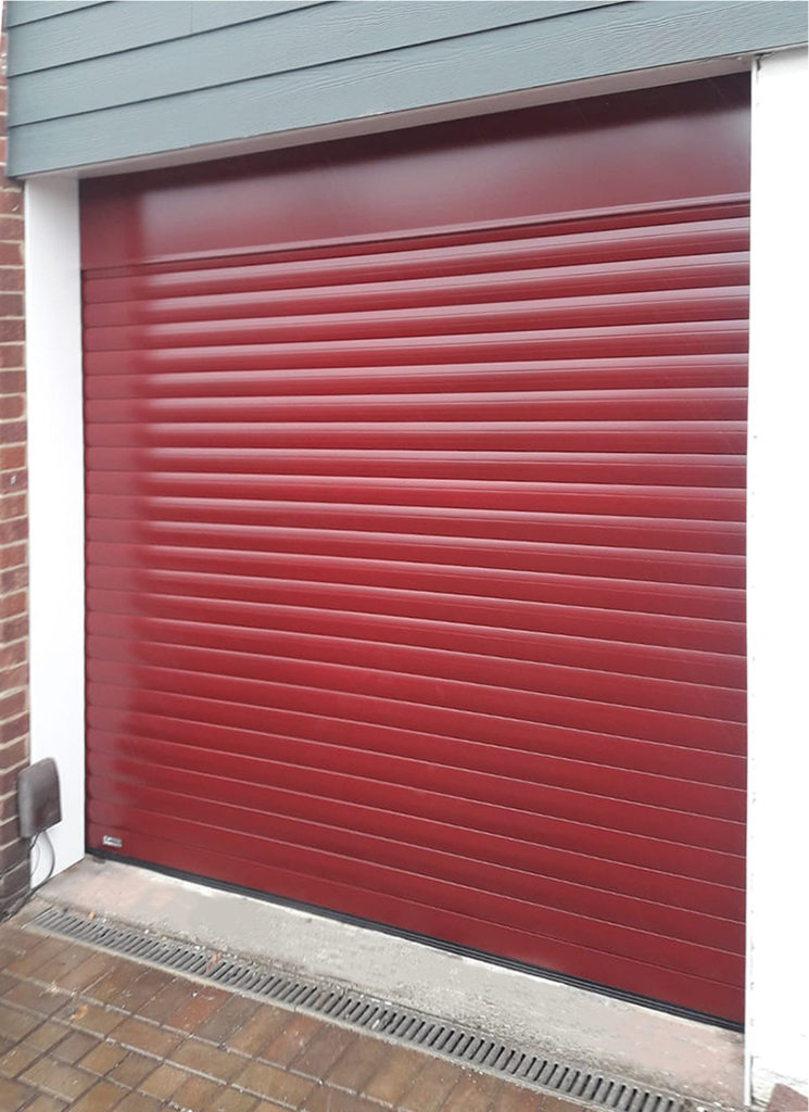 SeceuroGlide Roller Garage Door In Wine Red