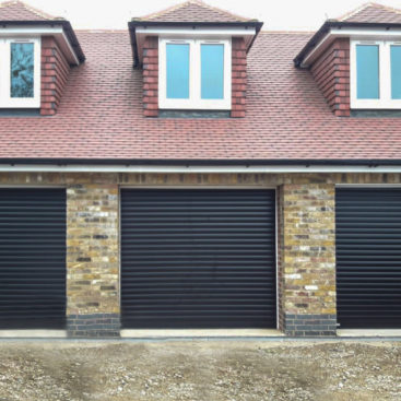 3x SWS SeceuroGlide Original Insulated Roller Garage Doors Finished in Black
