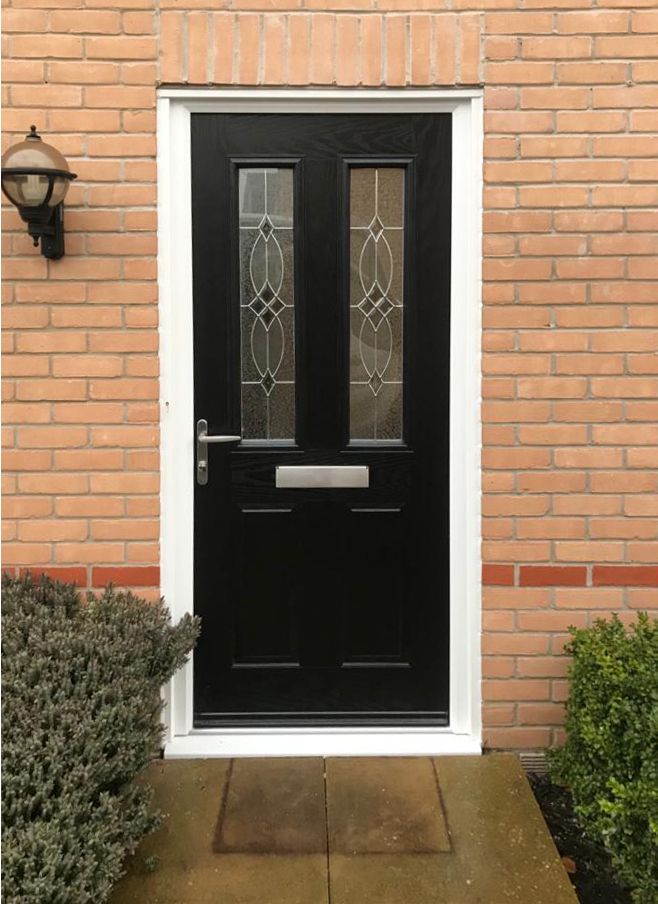 Trudor Cezanne TR04 Entrance Door Finished in Jet Black