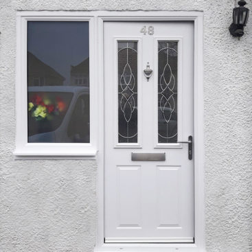 Truedor TR04 Entrance Door Finished in White