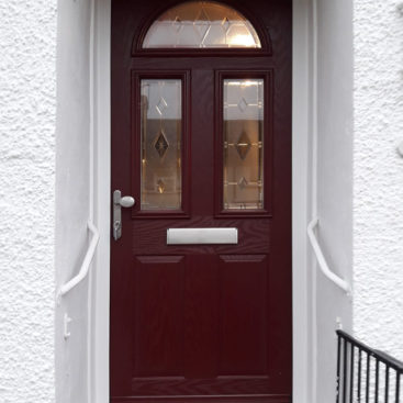 Truedor Monet TR1F Composite Entrance Door Finished in Wine Red